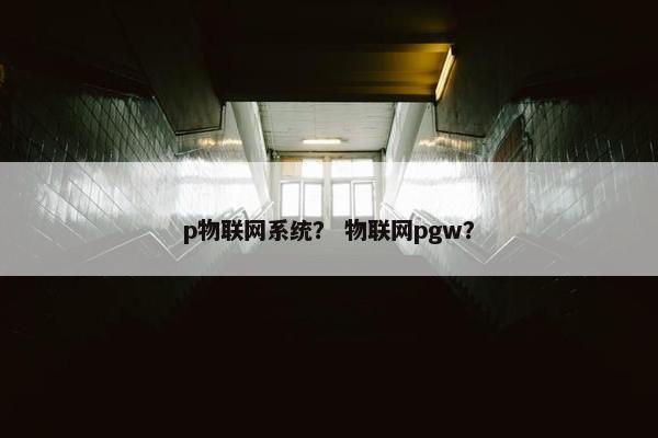 p物联网系统？ 物联网pgw？