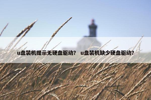 u盘装机提示无硬盘驱动？ u盘装机缺少硬盘驱动？