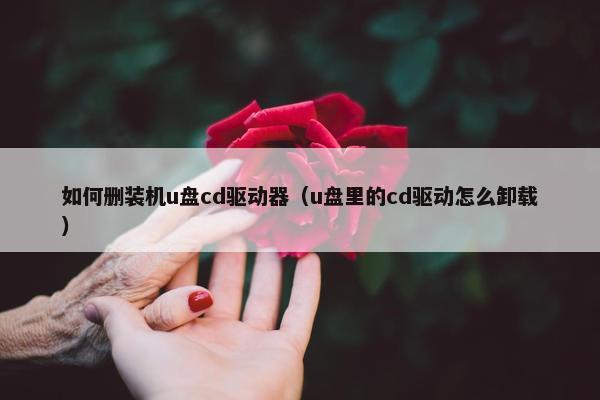 如何删装机u盘cd驱动器（u盘里的cd驱动怎么卸载）