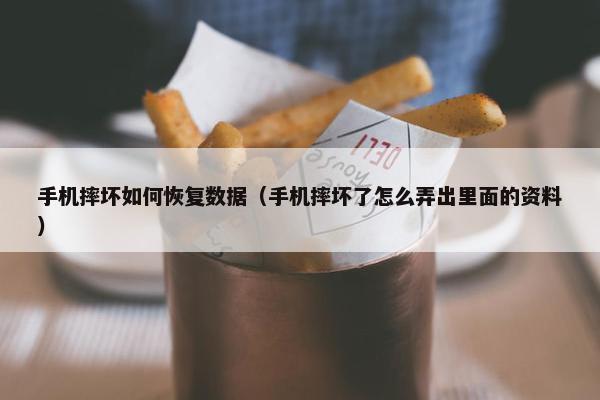 手机摔坏如何恢复数据（手机摔坏了怎么弄出里面的资料）
