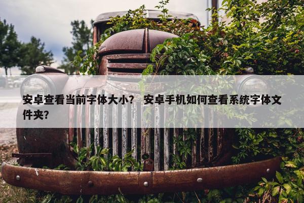 安卓查看当前字体大小？ 安卓手机如何查看系统字体文件夹？