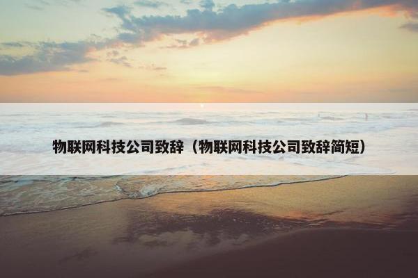 物联网科技公司致辞（物联网科技公司致辞简短）