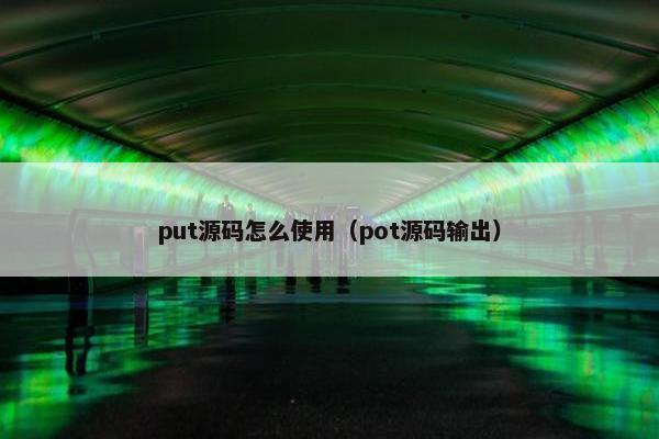 put源码怎么使用（pot源码输出）