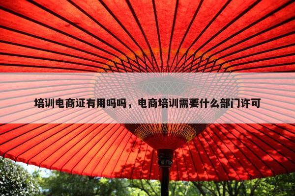 培训电商证有用吗吗，电商培训需要什么部门许可