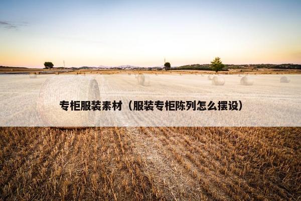 专柜服装素材（服装专柜陈列怎么摆设）