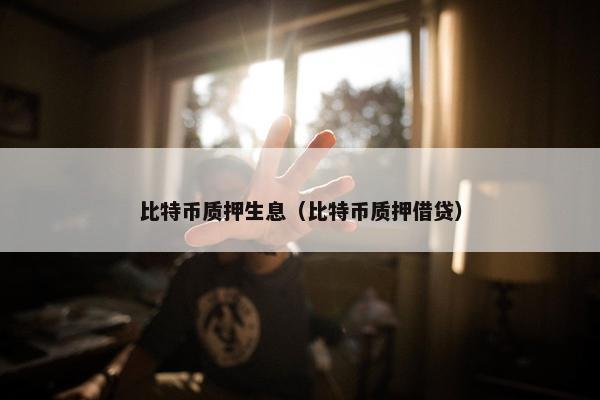 比特币质押生息（比特币质押借贷）