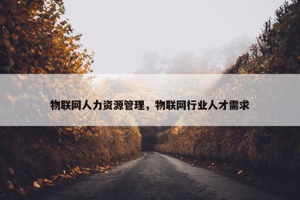 物联网人力资源管理，物联网行业人才需求