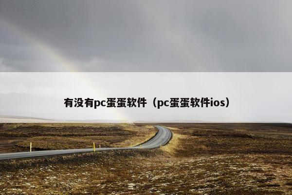 有没有pc蛋蛋软件（pc蛋蛋软件ios）