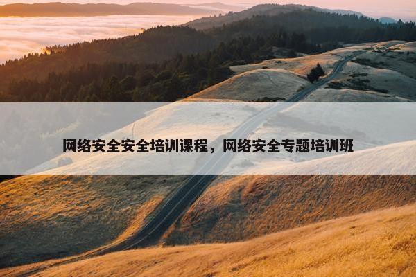 网络安全安全培训课程，网络安全专题培训班