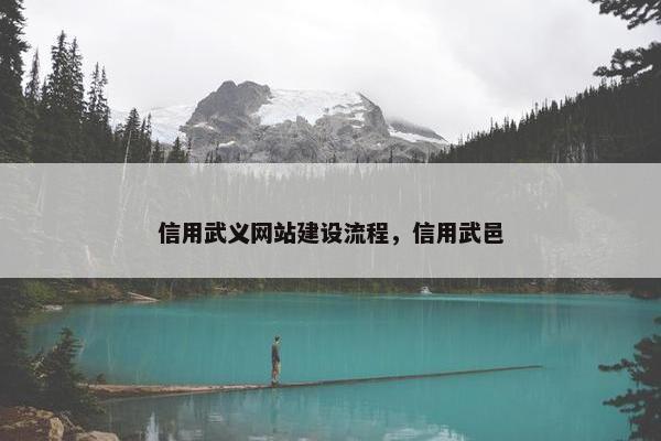 信用武义网站建设流程，信用武邑