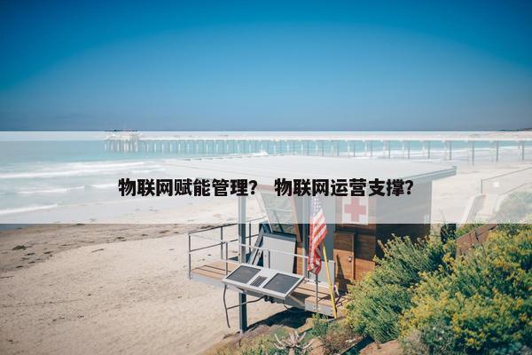 物联网赋能管理？ 物联网运营支撑？