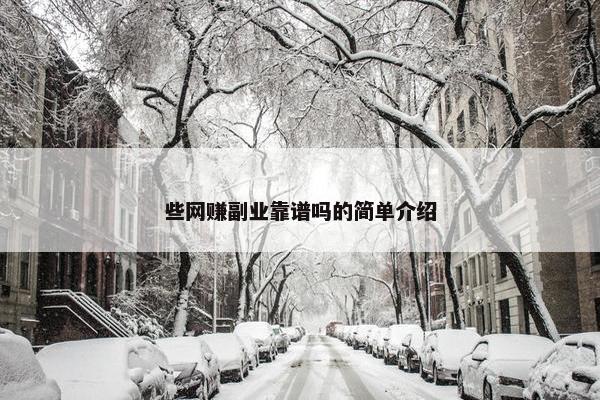 些网赚副业靠谱吗的简单介绍