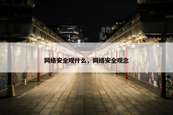 网络安全观什么，网络安全观念