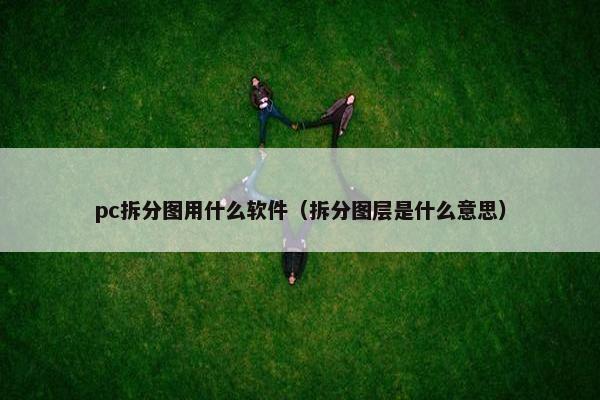pc拆分图用什么软件（拆分图层是什么意思）