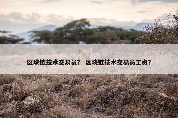 区块链技术交易员？ 区块链技术交易员工资？