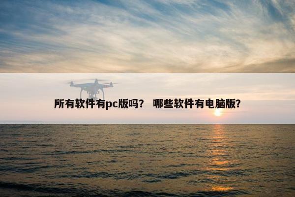 所有软件有pc版吗？ 哪些软件有电脑版？