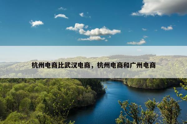 杭州电商比武汉电商，杭州电商和广州电商