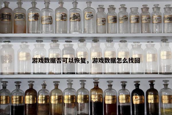 游戏数据否可以恢复，游戏数据怎么找回