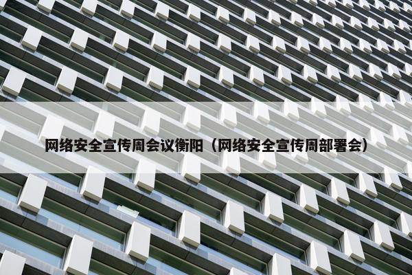 网络安全宣传周会议衡阳（网络安全宣传周部署会）