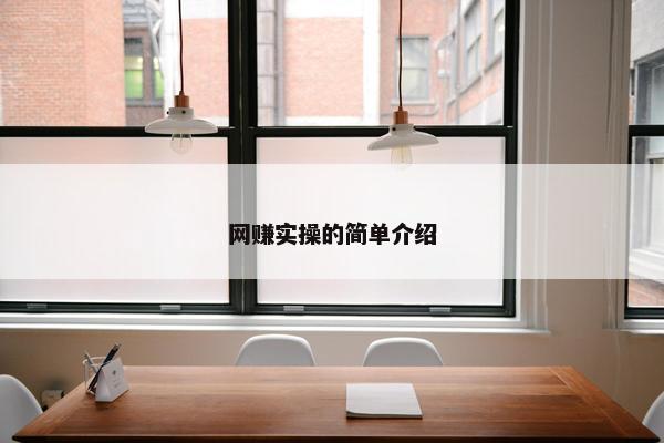 网赚实操的简单介绍