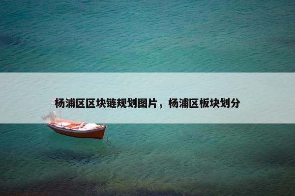 杨浦区区块链规划图片，杨浦区板块划分