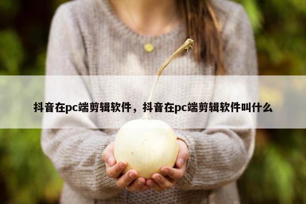 抖音在pc端剪辑软件，抖音在pc端剪辑软件叫什么