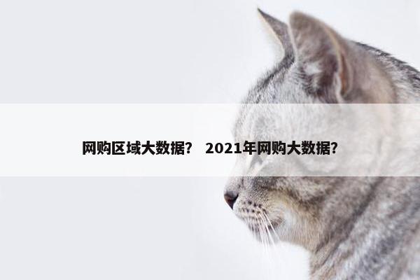 网购区域大数据？ 2021年网购大数据？