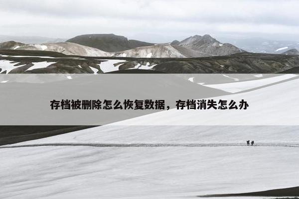 存档被删除怎么恢复数据，存档消失怎么办