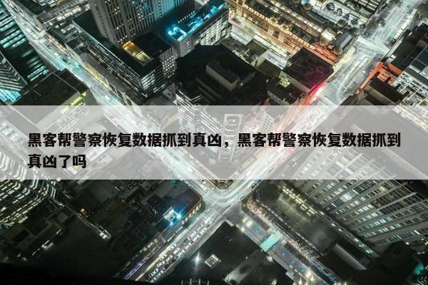 黑客帮警察恢复数据抓到真凶，黑客帮警察恢复数据抓到真凶了吗