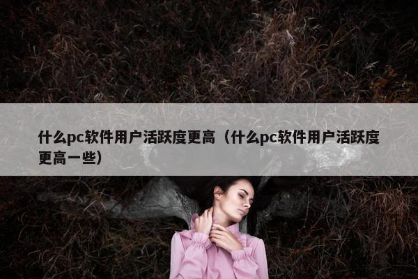 什么pc软件用户活跃度更高（什么pc软件用户活跃度更高一些）