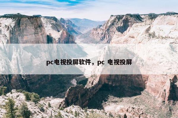 pc电视投屏软件，pc 电视投屏