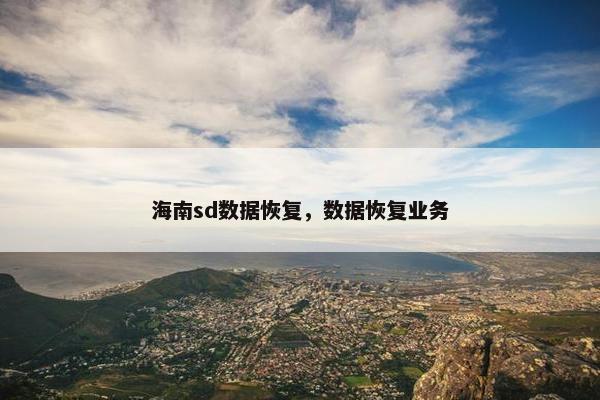海南sd数据恢复，数据恢复业务
