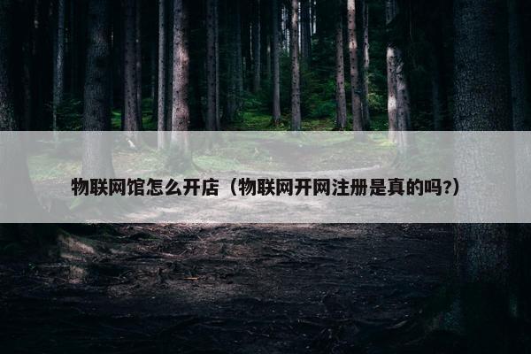 物联网馆怎么开店（物联网开网注册是真的吗?）