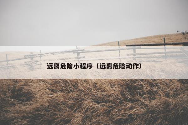远离危险小程序（远离危险动作）