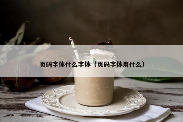 页码字体什么字体（页码字体用什么）