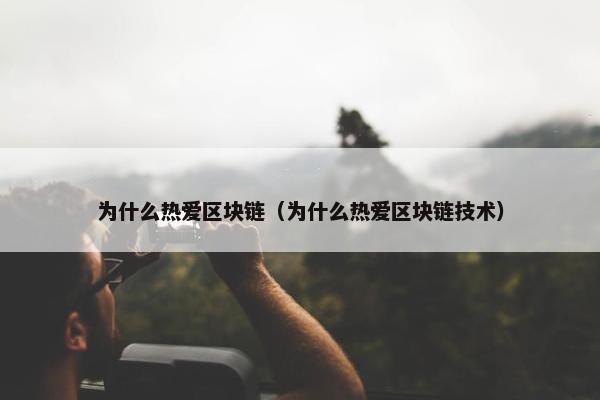 为什么热爱区块链（为什么热爱区块链技术）