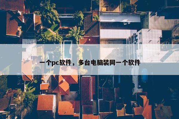 一个pc软件，多台电脑装同一个软件