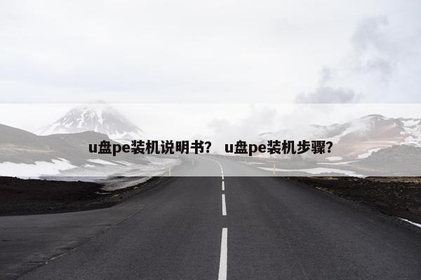 u盘pe装机说明书？ u盘pe装机步骤？