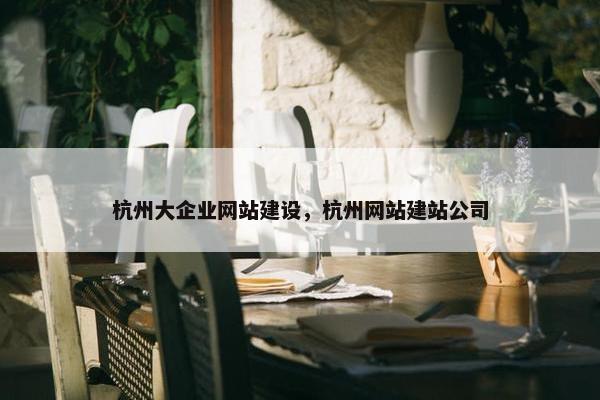 杭州大企业网站建设，杭州网站建站公司