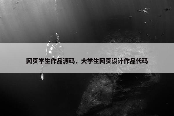 网页学生作品源码，大学生网页设计作品代码