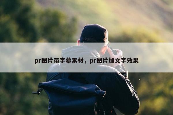pr图片带字幕素材，pr图片加文字效果