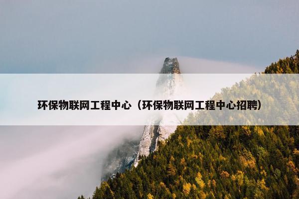 环保物联网工程中心（环保物联网工程中心招聘）