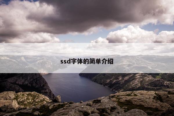 ssd字体的简单介绍