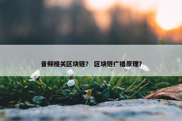 音频相关区块链？ 区块链广播原理？