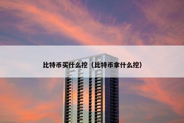 比特币买什么挖（比特币拿什么挖）