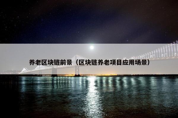养老区块链前景（区块链养老项目应用场景）