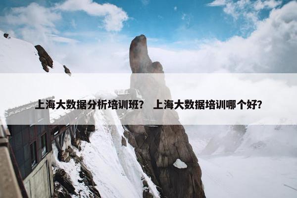 上海大数据分析培训班？ 上海大数据培训哪个好？