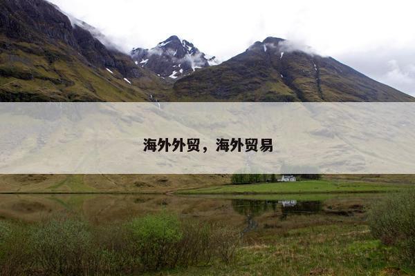 海外外贸，海外贸易