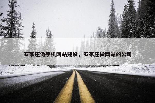 石家庄做手机网站建设，石家庄做网站的公司