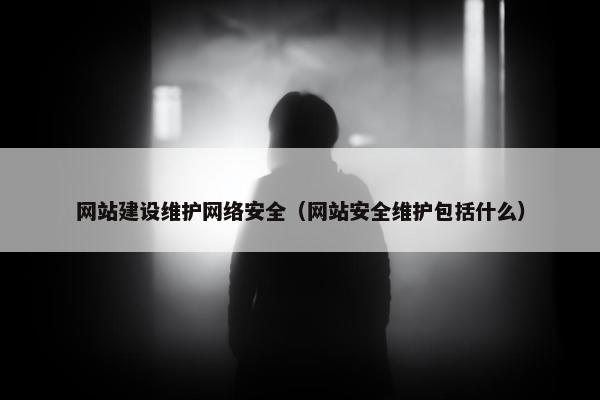 网站建设维护网络安全（网站安全维护包括什么）
